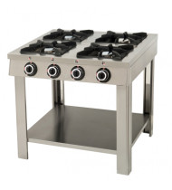 Paslanmaz 4'lü Ayaklı Lokanta Ocağı Doğalgazlı 