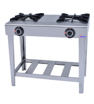 Paslanmaz CE 2 Li Ayaklı Lokanta Ocağı LPG