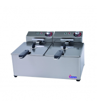 10+10 Lt Elektrikli Fritöz